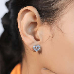 Pendientes de Plata 925 con Diamantes para Adorables Gemelos - Product Image 6