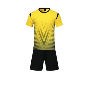 Maillot de football/football personnalisable uniforme à manches courtes 100% polyester séchage rapide respirant nom/numéro impression équipe personnalisée - Product Image 1