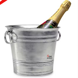 Enfriador de vino de aluminio y metal con acabado plateado más vendido, cubo de hielo para hotel, restaurante y bar - Product Image 5