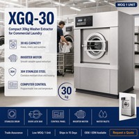 304 Stainless Steel Industrial Washer Extractor Inverter Motor Computer Control Hot and Cold Water Laundry Machine