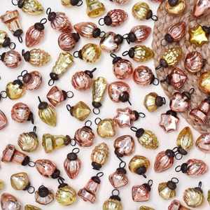 Adornos navideños de cristal vintage a granel estilo antiguo hecho a mano para decoración de vacaciones al por mayor decoraciones de Árboles Retro - Product Image 1