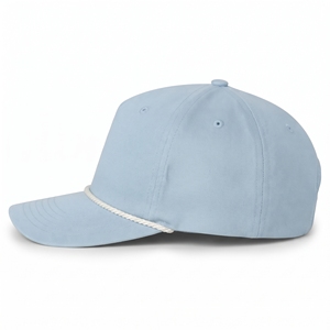Gorra de Béisbol Ajustable Azul Claro con Visera Plana y Cordón Trenzado, Informal, Transpirable, Impermeable, 100% Algodón, Personalizable - Product Image 2