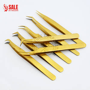 Hot Selling Custom Logo Fiber Tip Moon Curved Classic Eyelash Extension Tweezer 90 Degree Nano Grip Non-Slip Hand Tested <b>Tool</b> - Product Image 5