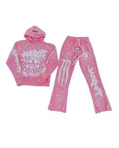 Conjunto de chándal con lavado ácido Logotipo personalizado Mangas completas Algodón pesado Cuello redondo Sudadera Pantalones de chándal Joggers Conjunto de hombres - Product Image 1