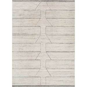 Contour Ivory 9x12 Hand Loom Polyester Fluffy Carpet Geometric Pattern Living Room <b>Rug</b> for Home Use Rectangle Hallway HPL-36 - Product Image 1