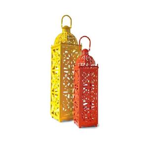 Hot Selling Vintage Style <b>Outdoor</b> Garden Decor Classic Metal <b>Candle</b> <b>Holder</b> Handmade Colourful Lanterns for Caffey Restaurants - Product Image 4