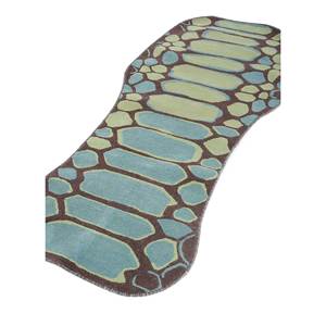 Tapis en laine vert tufté à la main Jaanwar Top-7227, motif abstrait pour usage domestique - Product Image 2