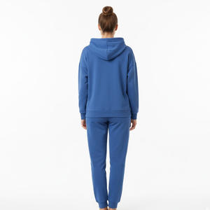 Survêtement de survêtement en molleton solide en coton épais pour femmes ensemble deux pièces d'hiver chaud décontracté pour la salle de sport et l'extérieur - Product Image 2