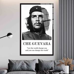 Arte de Pared en Vidrio Templado de Che Guevara: Lienzo Impreso con Decoración de Frases Personalizadas, ARTE EN VIDRIO TEMPERADO - Product Image 1
