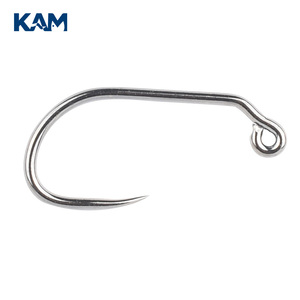 เบ็ดตกปลาแบบจิ๊กนิมฟ์ M3801 เหล็กกล้าคาร์บอนสูง ขนาด 24 # -4 # - Product Image 1