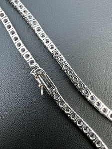 Collar de Plata 925 Chapado en Oro con Cadena de Tenis y Diamantes Redondos de Amatista Púrpura de 3 mm Personalizado para Mujer a Bajo Precio - Product Image 6