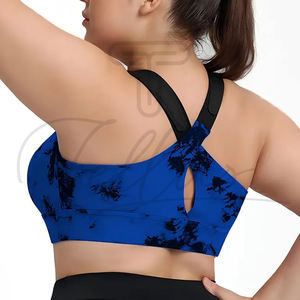 New Hot Sale Plus Size Women's Breathable Quick Dry Front Logo Medium Support <b>Backless</b> Yoga <b>Sports</b> <b>Bra</b> Spandex/Polyester Gym - Product Image 2