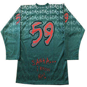 Jersey de hockey sobre hielo para jóvenes/adultos personalizable OEM con cuello en V de alta calidad, uniforme de sublimación transpirable con técnica de nombre de equipo - Product Image 5