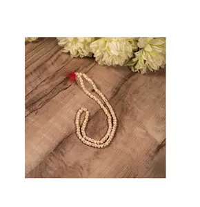 Natural Wooden Sandalwood loose beads 108 Beads mala necklaces making prayer rose wood beads with sale