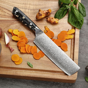 Cuchillo Nakiri Japonés Chef's Choice, el Más Vendido, de Acero Damasco de 67 Capas, Hoja de Alto Contenido de Carbono, Afilada como una Navaja, Duradera - Product Image 3