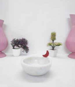 Bol de Offre Spéciale décoratif en marbre au design traditionnel de luxe personnalisé en gros Bol à fruits en marbre blanc et bol de présentation en marbre - Product Image 3