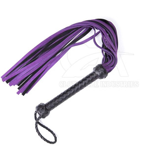 Premium Leather Horse Riding <b>Flogger</b> with Non Slip Handle Durable Equestrian Riding for Horse Training and Racing Professional - Product Image 3