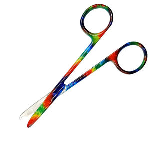 Tijera de sutura de vendaje quirúrgico con revestimiento multicolor de alta calidad, hoja de acero inoxidable y mango de acero para sala de cirugía - Product Image 4