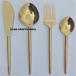 <b>Flower</b> and Leaf Design Flatware in Stainless Steel Set of 6 Cutlery Sets Perfect for Fine Dining and Events Accessory - Product Image 4