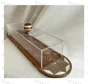 2025 Wooden Eid <b>Ramadan</b> Muslim Chocolate Cake Food Serving Tray Dry Fruit Plate Home Ornament Islamic Gift <b>Supplies</b> - Product Image 4