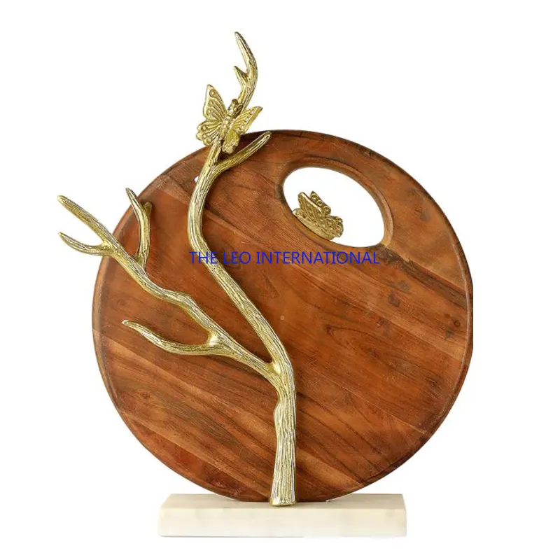 Rotondo in legno metallo dorato ramo di albero decorativo più venduto di lusso decorazione della casa centrotavola scultura
