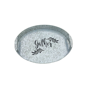 Bandeja para servir comida de forma ovalada galvanizada último diseño bandeja de fechas de dulces de tamaño personalizado para proveedor mayorista - Product Image 1