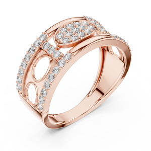 Anillo de Compromiso de Diamantes de Lujo con un Diseño Central Audaz |   Joyería Fina Nupcial Premium - Product Image 2