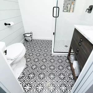 Azulejos de pared de cerámica con patrón de flores, 600x600mm, 300x300m, para Interior Exterior, para sala de estar, decoración de suelo de Hotel - Product Image 1