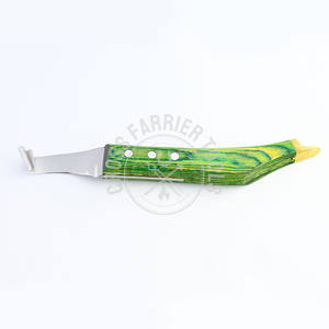 Hot Selling Farrier Tool veterinary hoof knife for Cattle Horses Hoof Cutter Green <b>Wooden</b> Handle cow hoof <b>trimming</b> knife - Product Image 1