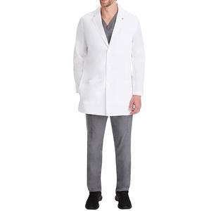 Blouse blanche d'hôpital personnalisée blouse de laboratoire de gommage médical pour hommes en vente en ligne - Product Image 3