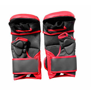 ออกแบบโลโก้ของคุณเองบนถุงมือ MMA หนัง PU ระบายอากาศได้ดีและป้องกันอย่างมีประสิทธิภาพ ปรับขนาดได้ - Product Image 2