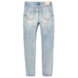 Slim Fit schizzato da <span class=keywords><strong>uomo</strong></span> con stampa Streetwear in Denim <span class=keywords><strong>Jeans</strong></span> stile alto dritto a vita media leggero traspirante - Product Image 3