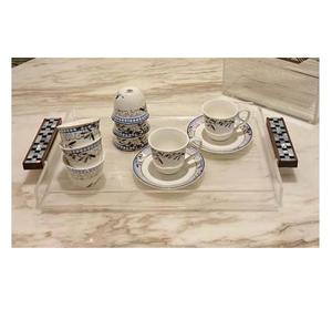 Mother of Pearl Inlay Tea Coaster with Wood Base-Customizable Size Wedding Gift for Kitchen Tabletop Decoration - Product Image 5