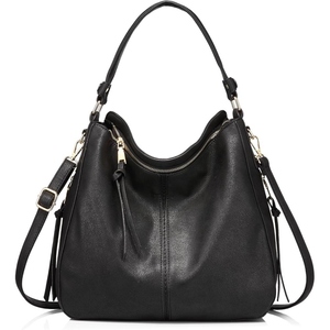 Sac à main pour femme en cuir de vache véritable, sac à bandoulière en cuir souple avec fermeture éclair - Product Image 2