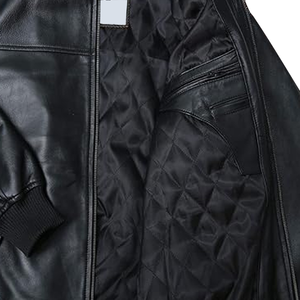 Veste en cuir de style nouveau, créez votre propre veste en cuir d'hiver pour homme, veste en cuir de haute qualité, coupe-vent, respirante, manches longues - Product Image 5