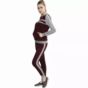 Tarifa barata Logotipo personalizado Señoras Jogger 2 piezas Ropa de fitness Chándal Trajes Jogging Traje deportivo Mujeres Chándales - Product Image 3
