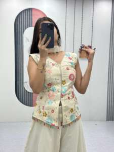 ชุดพลลาซโซผู้หญิงสุดเก๋ ลดราคาพิเศษ ผ้าทิชชูเนื้อนุ่ม ปักลายอย่างประณีต เหมาะสำหรับงานแต่งงาน มีจำหน่ายในราคาที่ดีที่สุด - Product Image 2