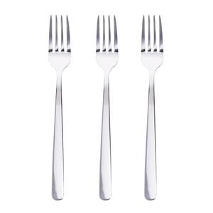 Set of 3 stainless steel <b>dessert</b> <b>forks</b>, matte root - Product Image 1