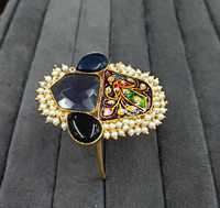Bracelet Exima Exquisite Fancy Meenakari Design pour femmes, tendance minimaliste, bijoux fins, plaqué or 14 carats, charme naturel