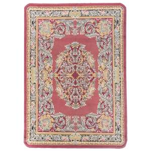 Alfombra de Lana Anudada a Mano de Gran Tamaño Aalam, Diseño Abstracto de Medallón Rosa y Morado, Rectangular, para el Hogar, Pasillo, Sala de Estar - Pae-5939 - Product Image 1
