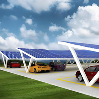 JCHX-Sistema de montaje solar para cochera, sistema fotovoltaico, productos de energía renovable, panel solar impermeable para garaje