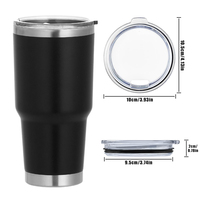 Couvercles de gobelets en plastique sans BPA 20oz 30oz pour tasse de voyage à café, tasse de bouteille, couvercles de remplacement anti-éclaboussures pour gobelets