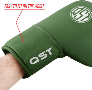 Gants de boxe personnalisés en cuir de vachette véritable pour la compétition sports de combat dentelle universelle OEM/ODM services équipement d'arts martiaux - Product Image 4