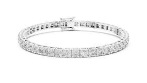 Bracelet en or jaune 14 carats avec diamant rond de laboratoire pour femme, minimaliste, luxueux, certifié, élégant, bijoux fins, cadeau - Product Image 3