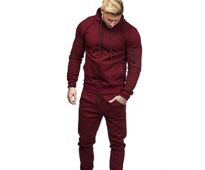 Chándales de Alta Calidad al por Mayor con Logotipo Personalizado de Fábrica, Chándales de Invierno Transpirables de Alta Calidad con Patrón Sólido para Hombre - Product Image 6