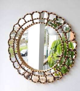 Peruvian <b>Mirrors</b> "Harmonious <b>Gold</b> <b>Mirror</b> 40cm" - Interior Decoration - Wall <b>Mirror</b> - Home Decor - Decorative <b>Mirrors</b> - Product Image 2