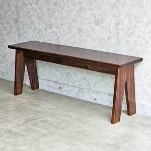 Acacia Wood Patio <b>Bench</b> Rustic Design 120x30x45cm Outdoor/Entry Park/Garden <b>Bench</b> <b>Metal</b> Frame - Product Image 5