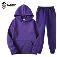 Conjuntos de Sudadera con Capucha y Pantalones Deportivos de Diseño Personalizado para Hombre y Mujer, Talla Grande, Traje Deportivo Grueso para Invierno