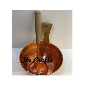 Cubo y cucharón de spa de cubo de sauna martillado de cobre para Accesorios de belleza y personales Cubo y cucharón a baja velocidad - Product Image 4