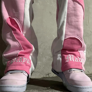 ชุดสเวตเตอร์กางเกงขาบานมีฮู้ด2ชิ้นสำหรับผู้ชายผ้าคอตตอน100% ออกแบบได้ตามต้องการสำหรับฤดูหนาว - Product Image 3